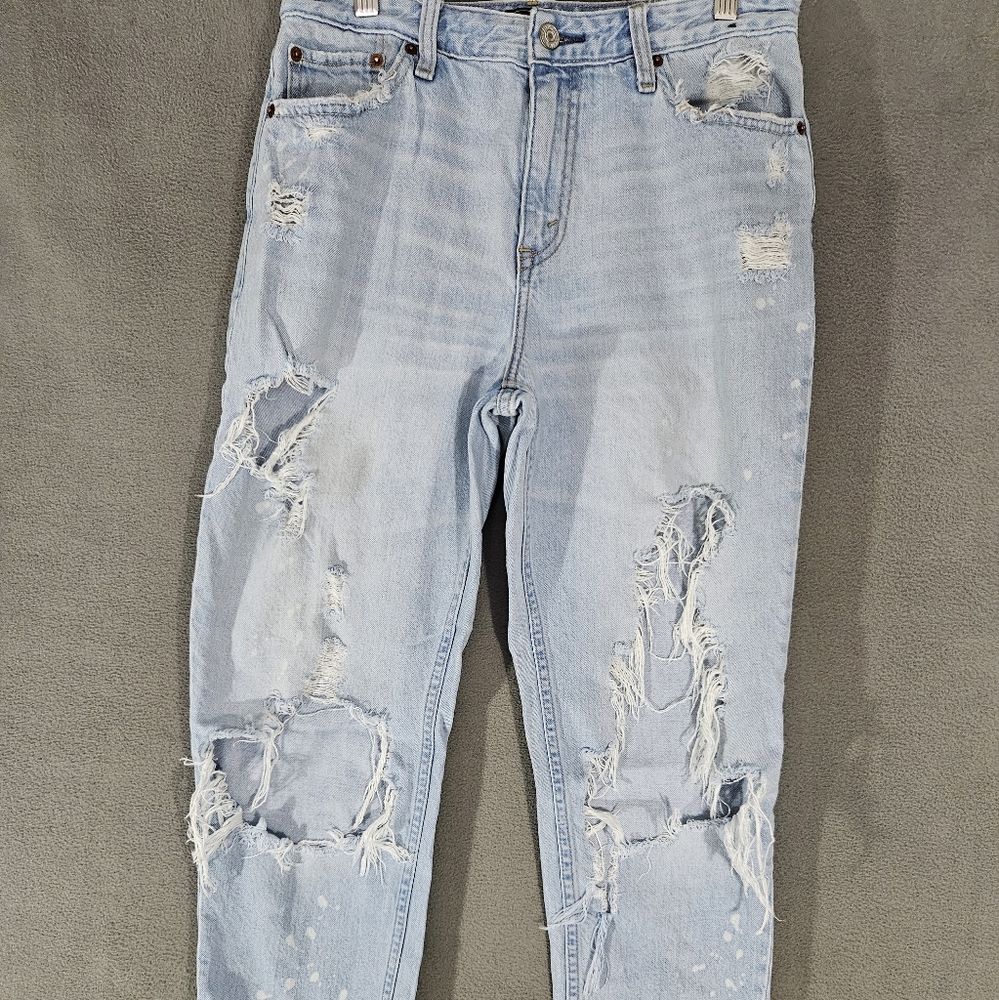 Abercrombie Fitch Womens 28 / 6 Jeans Annie High-Rise Girlfriend Destressed Blue